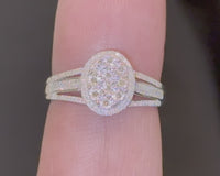 
              .35 CARAT NATURAL DIAMOND STERLING SILVER FANUC ENGAGEMENT BRIDAL WEDDING RING
            