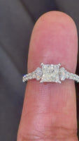 
              14K WHITE GOLD 2 CARAT PRINCESS LAB GROWN DIAMONDS ENGAGEMENT WEDDING RING
            