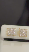 
              1.03 CARAT STERLING SILVER GOLD PLATED 8 MM CERTIFIED LAB GROWN DIAMONDS STUDS EARRINGS
            