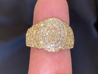 
              10K SOLID YELLOW GOLD 2 CARAT REAL DIAMOND ENGAGEMENT RING WEDDING PINKY BAND
            