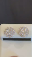 
              1.21 CARAT CERTIFED LAB GROWN DIAMONDS STERLING SILVER GOLD PLATED 10 MM STUDS EARRINGS
            