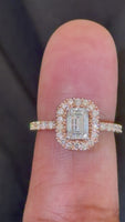 
              14K ROSE GOLD 1.50 CARAT EMERALD LAB GROWN DIAMONDS ENGAGEMENT WEDDING RING
            