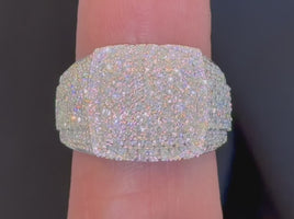 2.06 CARAT LAB GROWN DIAMONDS STERLING SILVER RING