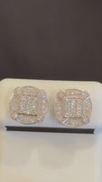 
              1.05 CARAT CERTIFED LAB GROWN DIAMONDS STERLING SILVER 11 MM STUDS EARRINGS
            