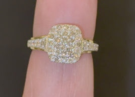 10K SOLID YELLOW GOLD 1 CARAT REAL DIAMOND WOMEN BRIDAL WEDDING ENGAGEMENT RING