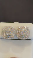 
              .97 CARAT CERTIFED LAB GROWN DIAMONDS STERLING SILVER 12 MM STUDS EARRINGS
            