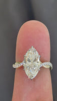 
              14K YELLOW GOLD 4.22 CARAT CERTIFIED LAB GROWN DIAMONDS ENGAGEMENT WEDDING RING
            