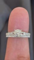 
              14K YELLOW GOLD 1.50 CARAT NATURAL DIAMOND CENTER .94 CARAT ENGAGEMENT RING WEDDING BAND BRIDAL SET
            