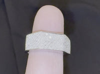 
              .75 CARAT MENS STERLING SILVER RHODIUM GENUINE DIAMOND ENGAGEMENT WEDDING PINKY RING
            
