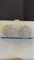 
              1.88 CARAT CERTIFIED LAB GROWN DIAMONDS 11 MM STERLING SILVER RHODIUM PLATED STUDS EARRINGS
            