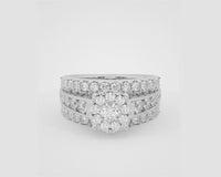 
              10K WHITE GOLD 1.75 CARAT WOMEN REAL DIAMOND ENGAGEMENT RING WEDDING RING BRIDAL
            