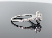 
              10K WHITE GOLD 1 CARAT CENTER .42 CARAT WOMEN REAL DIAMOND ENGAGEMENT RING WEDDING RING BRIDAL
            