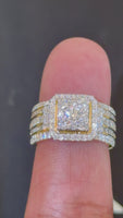 
              2.50 CARAT LAB GROWN DIAMONDS STERLING SILVER GOLD PLATED ENGAGEMENT WEDDING RING
            