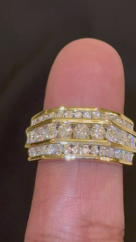 14K YELLOW GOLD 1.96 CARAT CERTIFIED LAB GROWN DIAMONDS RING