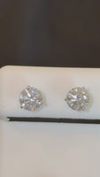 
              14K WHITE GOLD 2 CARAT 6.5 MM LAB GROWN DIAMONDS SOLITAIRE STUDS EARRINGS
            
