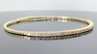 
              10K YELLOW GOLD 1.25 CARAT REAL DIAMOND BRACELET BANGLE
            