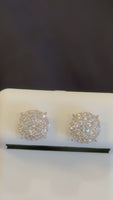 
              .62 CARAT CERTIFED LAB GROWN DIAMONDS STERLING SILVER 8 MM STUDS EARRINGS
            