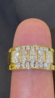 
              1.03 CARAT CERTIFIED LAB GROWN DIAMONDS STERLING SILVER GOLD PLATED RING
            