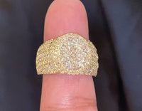 
              10K SOLID YELLOW GOLD 3.25 CARAT REAL DIAMOND ENGAGEMENT RING WEDDING PINKY BAND
            