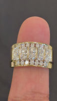 
              1.96 CARAT CERTIFIED LAB GROWN DIAMONDS STERLING SILVER GOLD PLATED RING
            