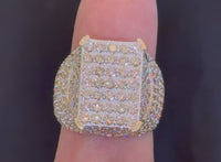
              10K YELLOW GOLD 6 CARAT MENS REAL DIAMOND ENGAGEMENT WEDDING PINKY RING BAND
            