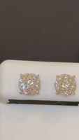 
              .89 CARAT STERLING SILVER RHODIUM PLATED 8 MM CERTIFIED LAB GROWN DIAMONDS STUDS EARRINGS
            