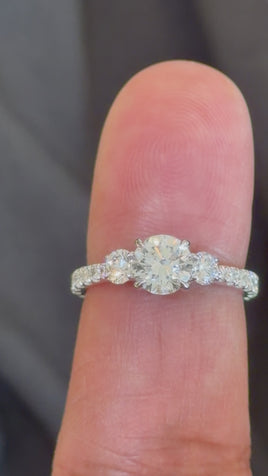 14K WHITE GOLD 2 CARAT LAB GROWN DIAMONDS ENGAGEMENT WEDDING RING