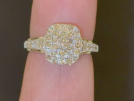 10K SOLID WHITE GOLD 1 CARAT REAL DIAMOND WOMEN BRIDAL WEDDING ENGAGEMENT RING
