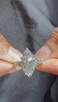 
              14K WHITE GOLD 4.52 CARAT CERTIFIED LAB GROWN DIAMONDS ENGAGEMENT WEDDING RING
            