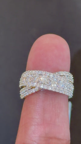 2.50 CARAT LAB GROWN DIAMONDS STERLING SILVER GOLD PLATED ENGAGEMENT WEDDING RING