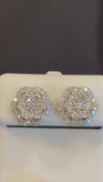
              1.01 CARAT CERTIFIED LAB GROWN DIAMONDS 12 MM STERLING SILVER RHODIUM PLATED STUDS EARRINGS
            