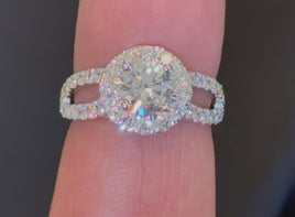 10K WHITE GOLD 2.23 CARAT CERTIFIED LAB GROWN DIAMONDS RING