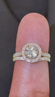 
              14K YELLOW GOLD 1.91 CARAT CERTIFIED LAB GROWN DIAMONDS ENGAGEMENT RING WEDDING BAND BRIDAL SET
            