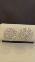 
              .95 CARAT CERTIFIED LAB GROWN DIAMONDS 11 MM STERLING SILVER RHODIUM PLATED STUDS EARRINGS
            