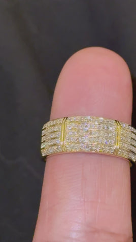 10K YELLOW GOLD .50 CARAT NATURAL DIAMOND ENGAGEMENT RING WEDDING PINKY BAND