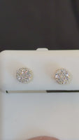 
              .32 CARAT CERTIFED LAB GROWN DIAMONDS STERLING SILVER GOLD PLATED 5 MM STUDS EARRINGS
            