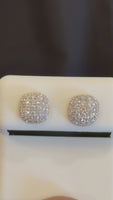 
              .72 CARAT CERTIFED LAB GROWN DIAMONDS STERLING SILVER GOLD PLATED 8 MM STUDS EARRINGS
            