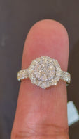
              1.25 CARAT LAB GROWN DIAMONDS STERLING SILVER GOLD PLATED ENGAGEMENT WEDDING RING
            