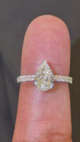 
              14K WHITE GOLD 1.91 CARAT CERTIFIED LAB GROWN DIAMONDS ENGAGEMENT WEDDING RING
            