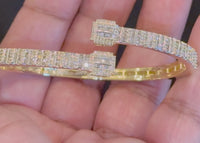 
              10K YELLOW GOLD 2.50 CARAT NATURAL DIAMOND 18.07 GRAMS GOLD BRACELET BANGLE
            