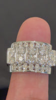 
              3.13 CARAT CERTIFIED LAB GROWN DIAMONDS STERLING SILVER RHODIUM PLATED RING
            
