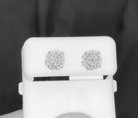 
              .20 CARAT REAL DIAMONDS STERLING SILVER 6 MM EARRINGS STUDS
            