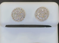 
              10K YELLOW GOLD .75 CARAT 9 MM 100% GENUINE DIAMONDS MENS/WOMENS EARRING STUDS
            