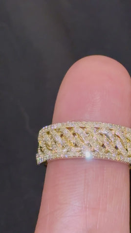 10K YELLOW GOLD .65 CARAT NATURAL DIAMOND ENGAGEMENT RING WEDDING PINKY BAND