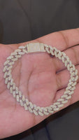 
              5 CARAT LAB GROWN DIAMONDS STERLING SILVER 8.50 INCHES 9 MM CUBAN LINK BRACELET
            