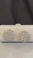 
              1.32 CARAT CERTIFIED LAB GROWN DIAMONDS 10 MM STERLING SILVER GOLD PLATED STUDS EARRINGS
            