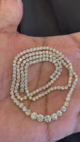
              14K YELLOW GOLD 14.38 CARAT CERTIFIED LAB GROWN DIAMONDS 18 INCHES 5 MM TENNIS CHAIN NECKLACE
            