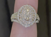
              10K WHITE GOLD 1.50 CARAT WOMEN REAL DIAMOND ENGAGEMENT RING WEDDING RING BRIDAL
            
