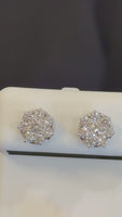 
              1.13 CARAT CERTIFIED LAB GROWN DIAMONDS 8 MM STERLING SILVER RHODIUM PLATED STUDS EARRINGS
            