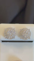 
              .79 CARAT CERTIFED LAB GROWN DIAMONDS STERLING SILVER 10 MM STUDS EARRINGS
            